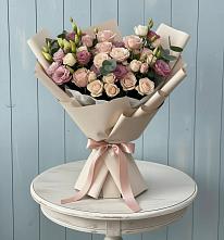 Букет цветов из:  Розы и Лизиантусы в Тоннельном