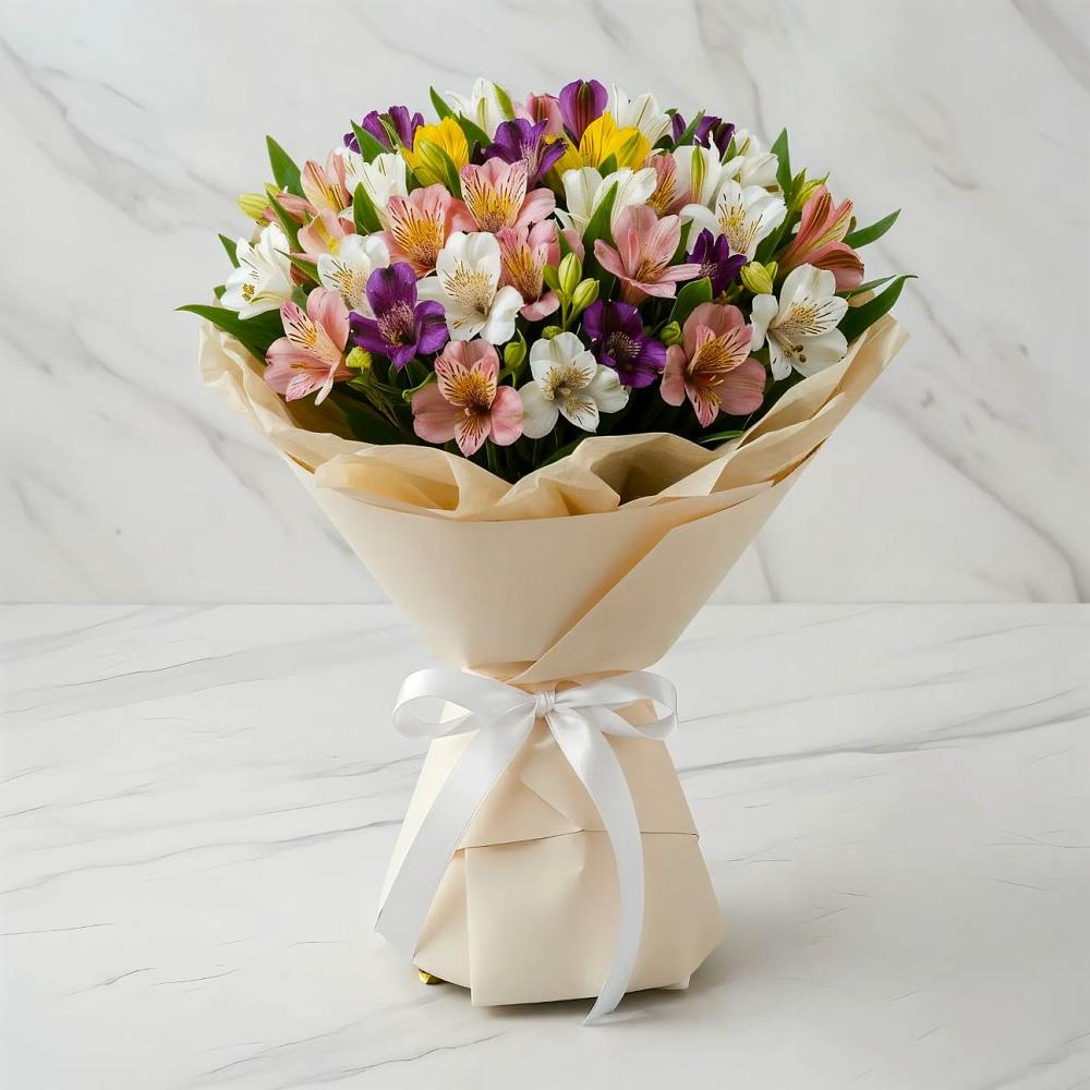 Букет цветов из: Альстромерии в Тоннельном