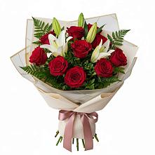 Букет цветов из:  Лилии и Розы в Тоннельном