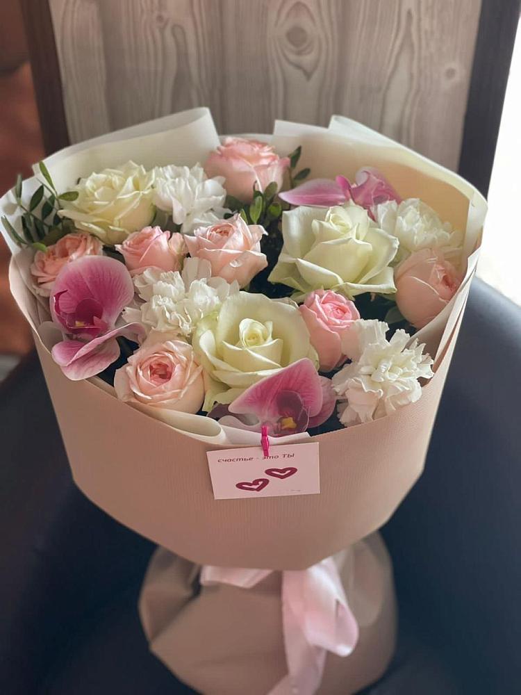 Букет цветов из: Орхидеи, Розы и Гвоздики в Тоннельном