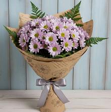 Букет цветов из:  Хризантемы #REPLACE_PRED# Тоннельном