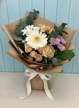 Букет цветов из:  Герберы и Хризантемы в Тоннельном