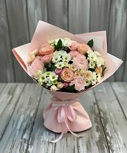 Букет цветов из:  Гвоздики, Розы и Хризантемы в Тоннельном