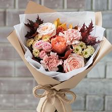 Букет цветов из:  Гвоздики, Хризантемы и Розы в Тоннельном