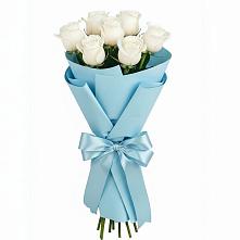 Букет 7 белых роз Проуд в Тоннельном