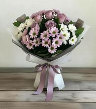 Букет цветов из:  Хризантемы и Розы в Тоннельном