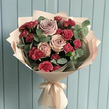 Букет цветов из:  Гвоздики и Розы в Тоннельном