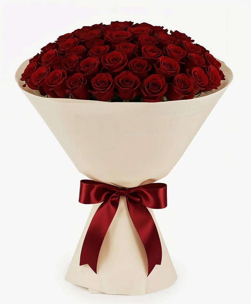 Букет 101 Бордовая роза Блэк Бакарра в Тоннельном